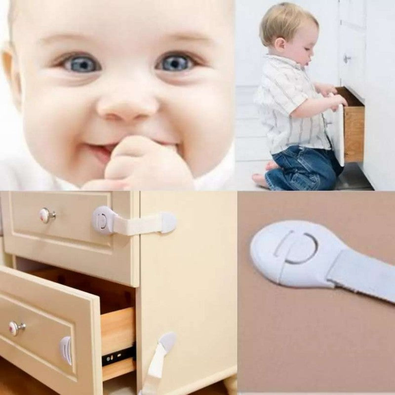 New 1pc Cabinet Door Drawers Refrigerator Locks Protection from Children Baby Safety Plastic Security Lock(random color)