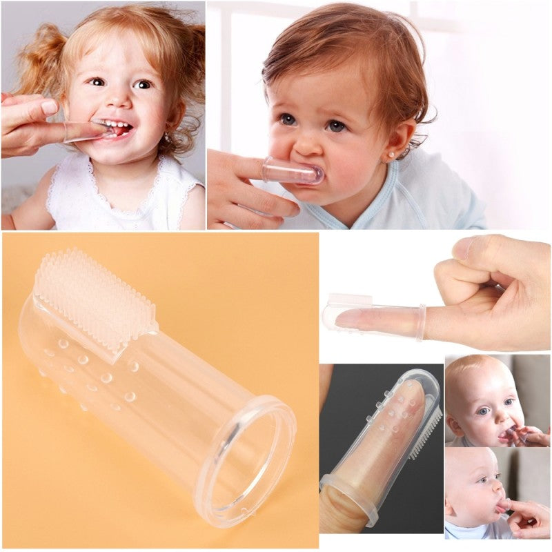 Baby Finger Toothbrush Silicon Toothbrush+Box Children Teeth Clear Soft Silicone Infant Tooth Brush Rubber Cleaning Baby Brush