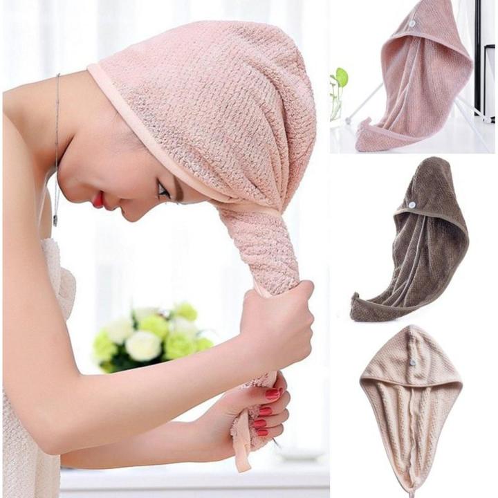 Turby Towel Bath Towels - Dry Hair Cap Super Absorbent Quick-drying Shower towel (Random color) 65 CM length
