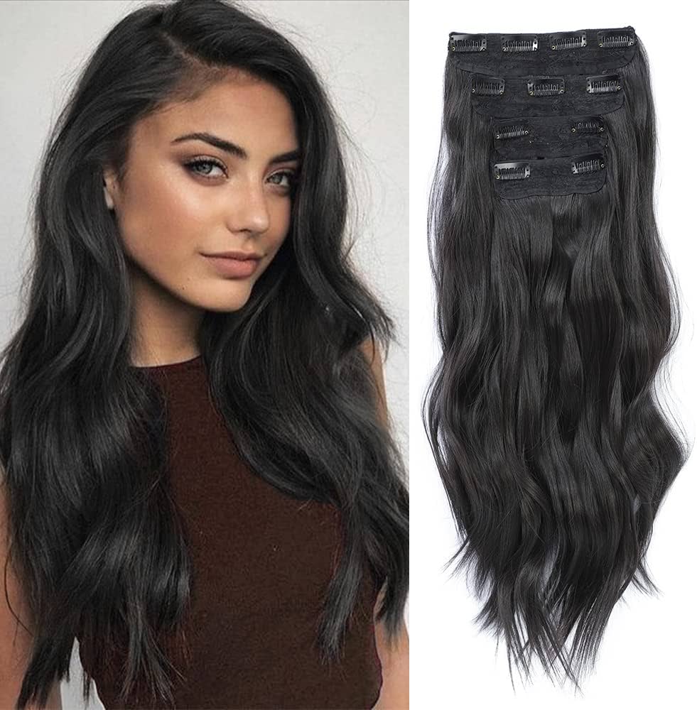 Elegant Hair Extension With Hair Clip | Best Hair Extention for Women's & Girls - Black