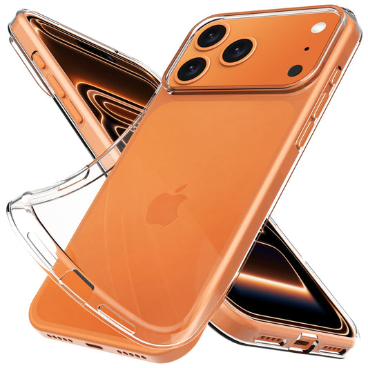 17 Pro Max Silicone Jelly Covers Providing Durable Protection With Flexible Design Comfortable Grip - Orange