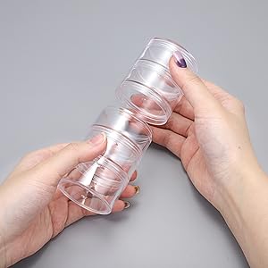 Transparent Co Joined Round Jewelry Makeup Storage Box Container | Bracelet, Earring Round Plastic Organizer