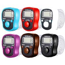 Digital Tasbeeh Finger Counter With Reset And Led Indicator Ring Tally Counter Electronic Tasbih SXH5136 (Random Color)