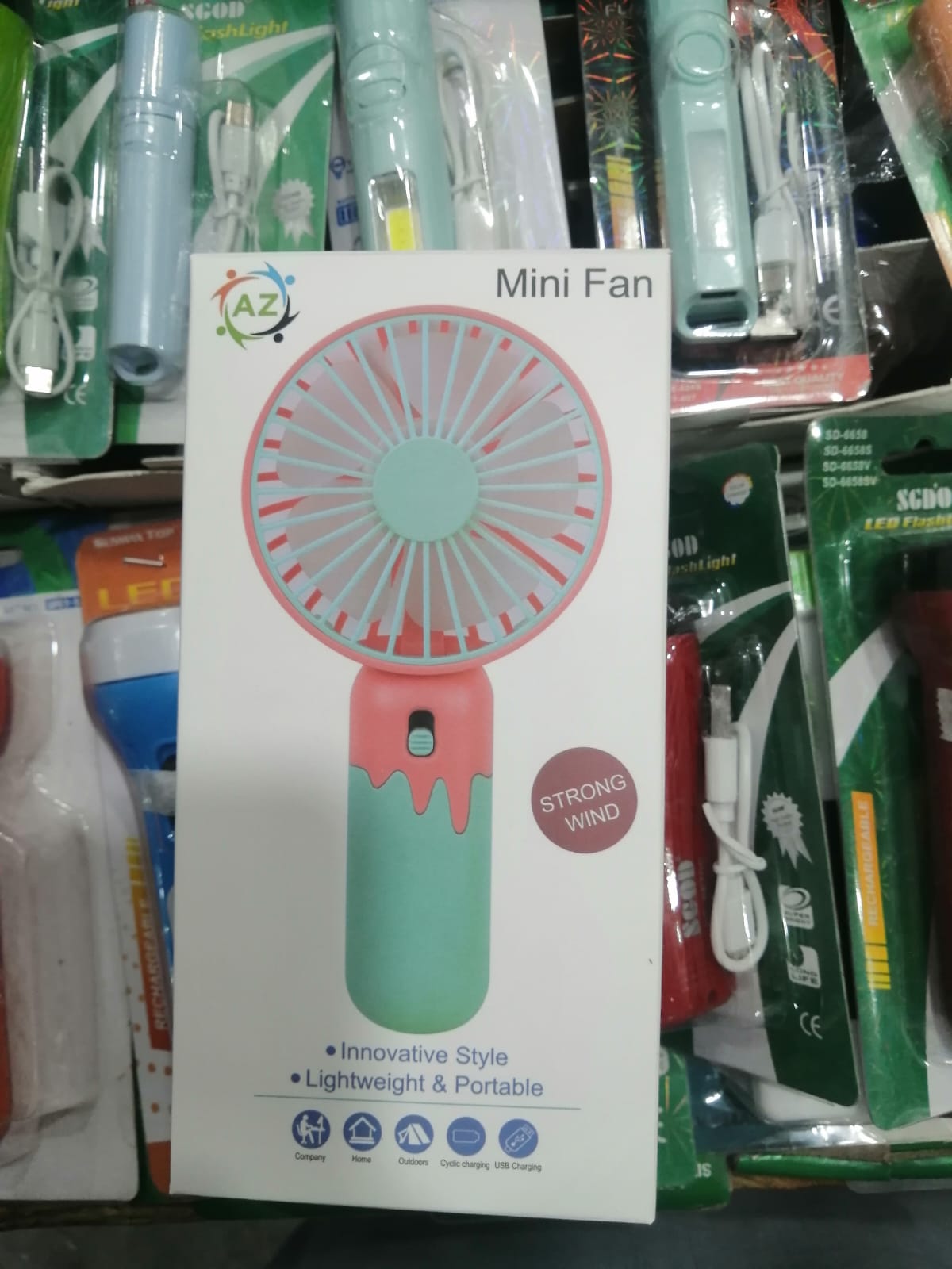 Rechargeable Mini Multifunctional Cooling Fan | Portable Desk & Handheld Fan