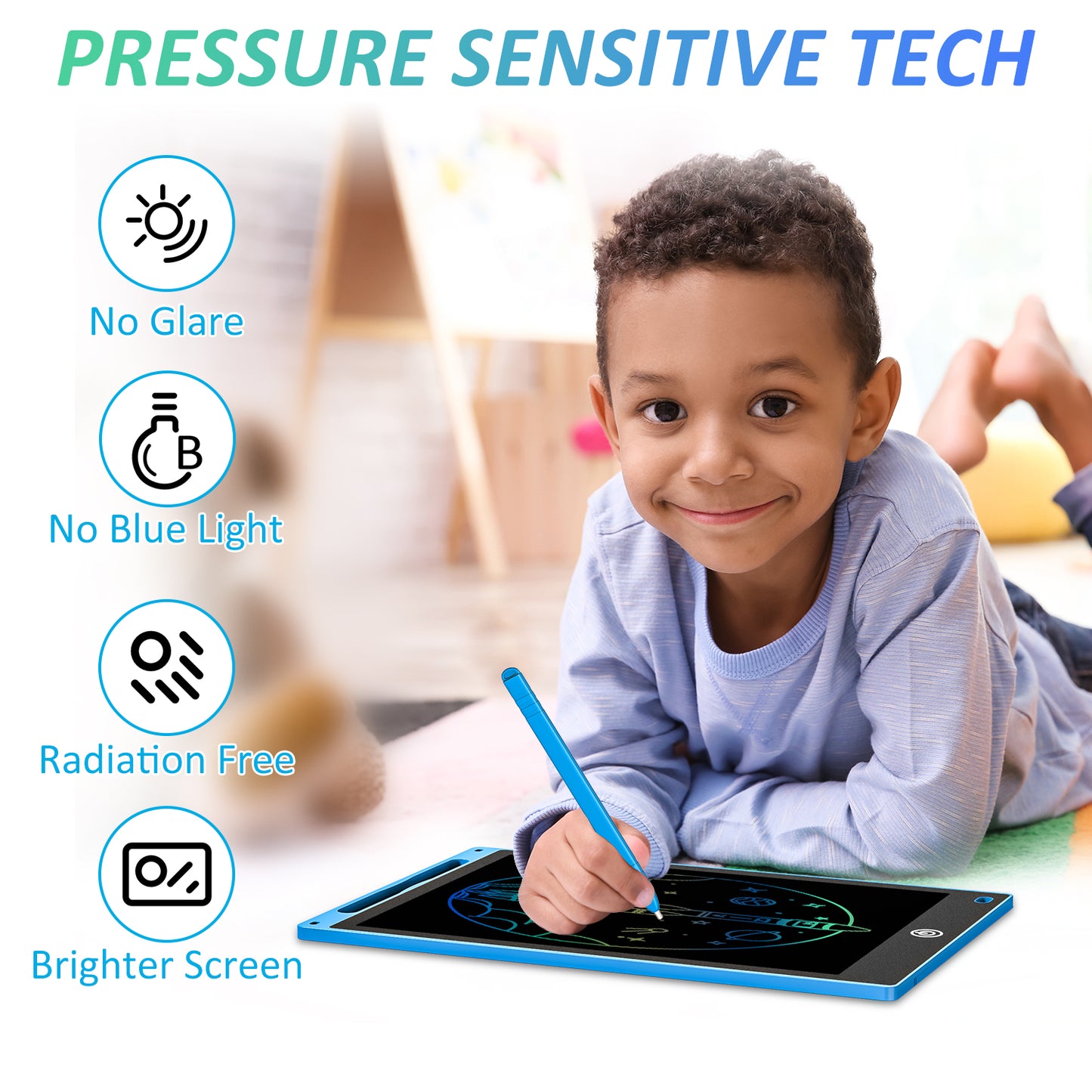LCD Writing Tablet 10.5" Inch  Multicolor Electronic Graphics Tablet Writing Board LCD Writing Pad Drawing Tablet Handwriting Paperless Notepad Graphic Board for Kids