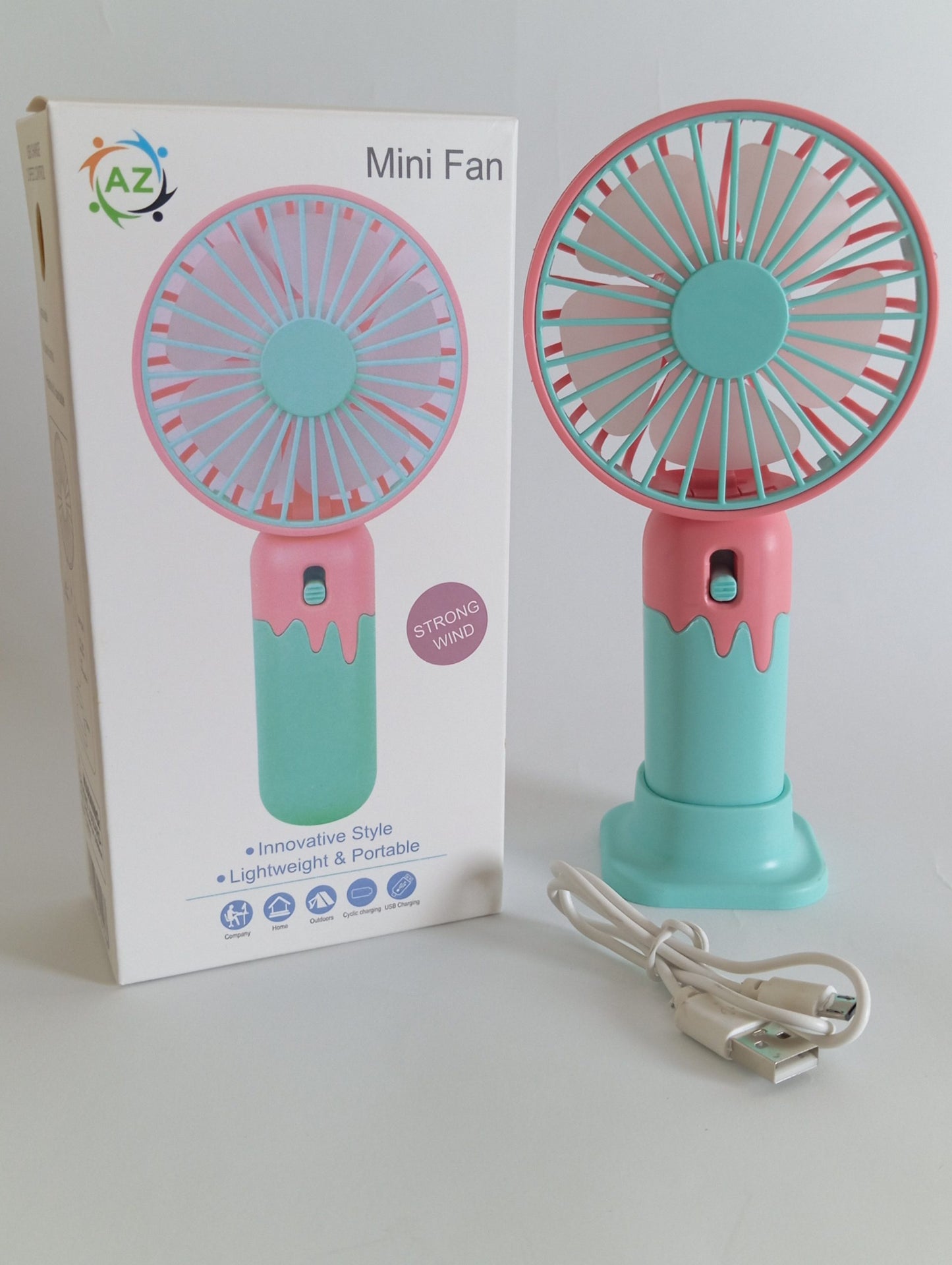 Rechargeable Mini Multifunctional Cooling Fan | Portable Desk & Handheld Fan