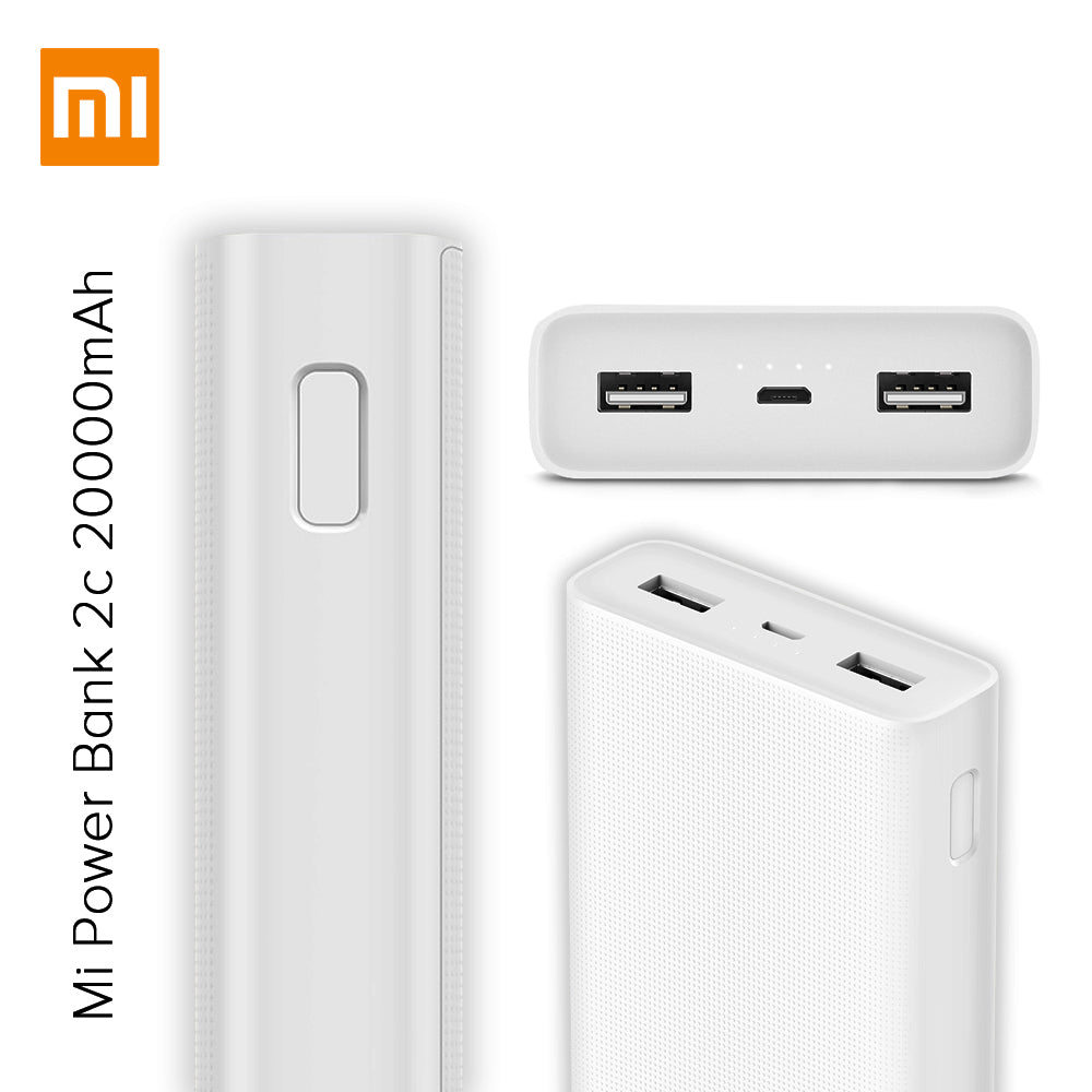 Xiaomi Mi Power Bank 2C 20000mAh – Dual USB Portable Fast Charging Power Bank with Smart Power Management