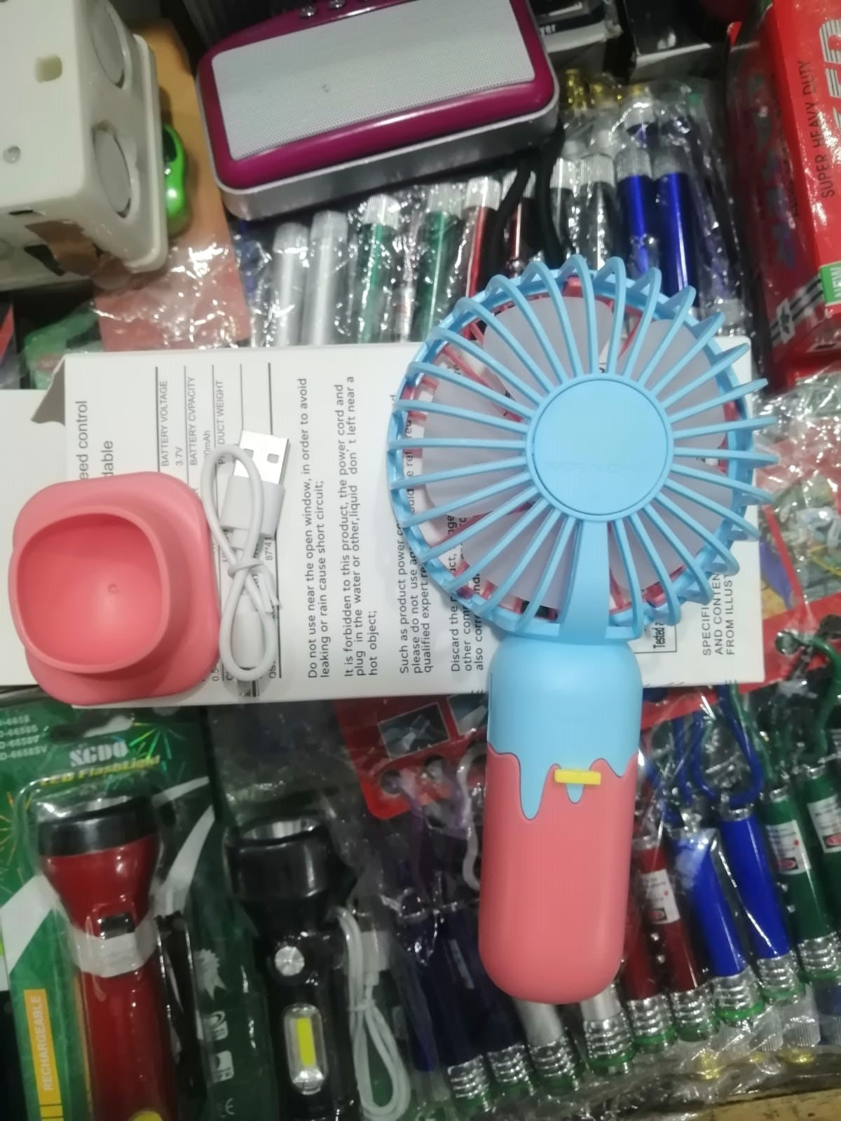 Rechargeable Mini Multifunctional Cooling Fan | Portable Desk & Handheld Fan